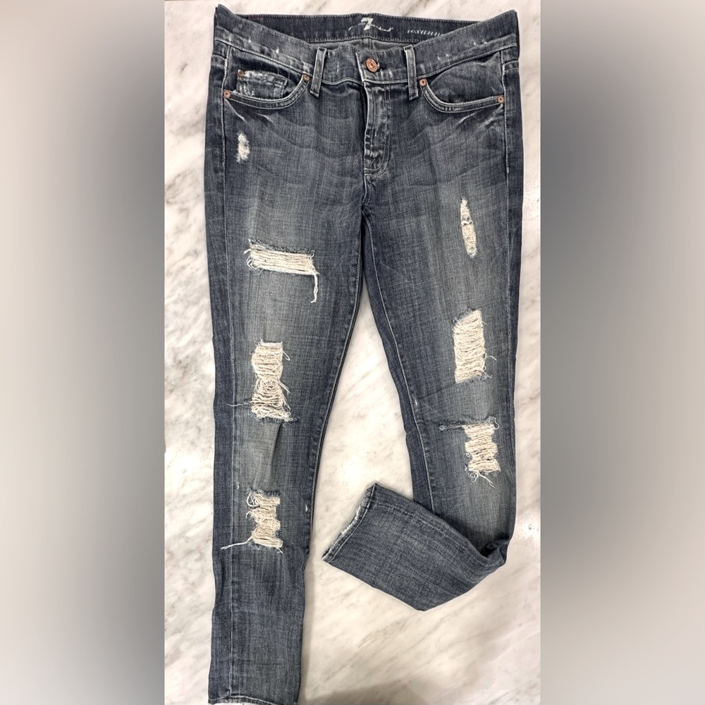 7 FOR ALL MANKIND Distressed Jeans Size 28